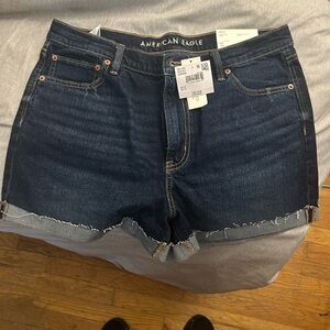 American Eagle Outfitters Women's Dark Blue Jean Shorts
